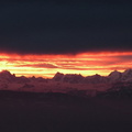 Lever de soleil sur le massif du Mont Blanc