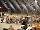 La musique de la Légion Etrangère joue pendant l'offertoire