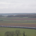 Le TGV dans la courbe derrière la saline